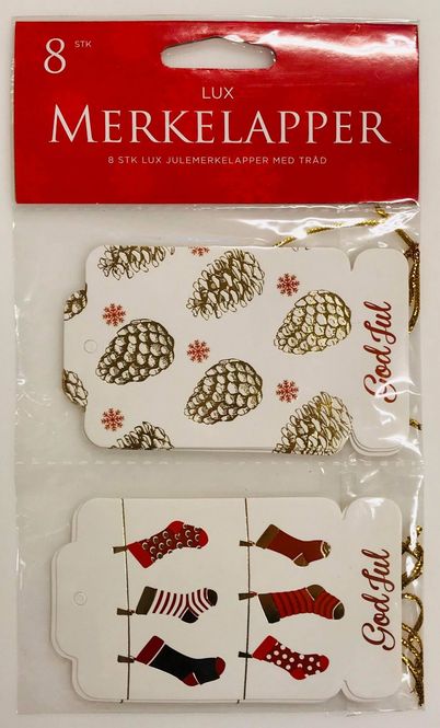 Hovedbilde Julemerkelapper 8 pk