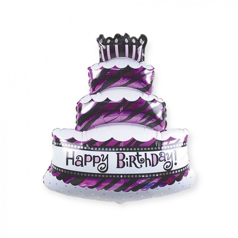 Folieballong Bursdagskake 69x98 cm