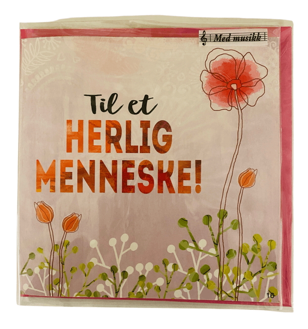 Hovedbilde Kort m/musikk dobbelt m/konvolutt Til et herlig ...