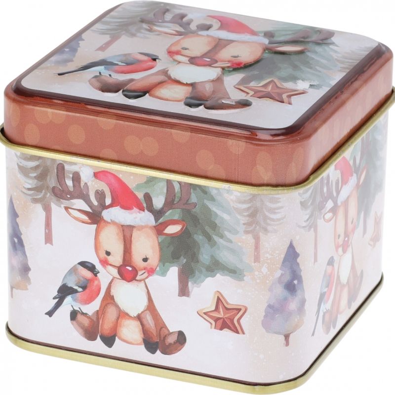 Kake/gave-boks reinsdyr 8x8x6,5 cm