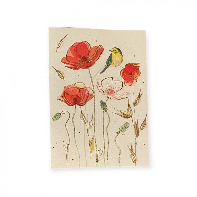 Hovedbilde Gratulasjonskort dobbelt med konvolutt Blomster ...
