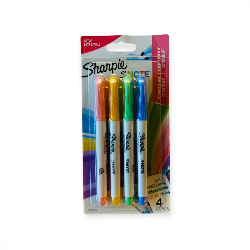 Markeringstusjer 4 pk. Sharpie