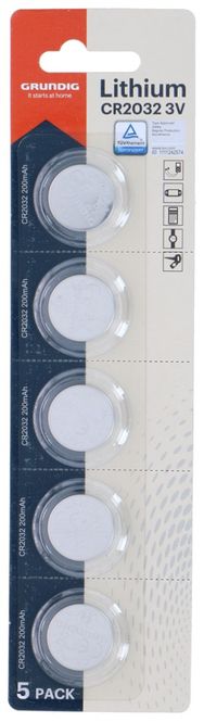 Hovedbilde Knappebatteri CR2032 5pk Grundig