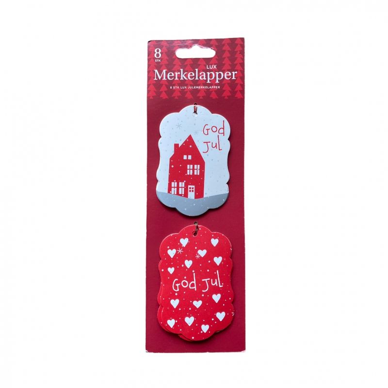 Julemerkelapper 8 pk.