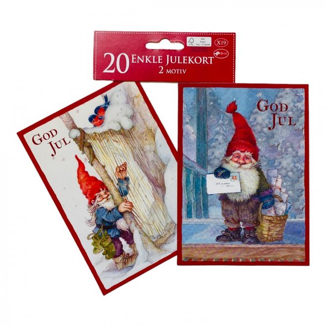 Hovedbilde Julekort enkle 20 pk. Nisser