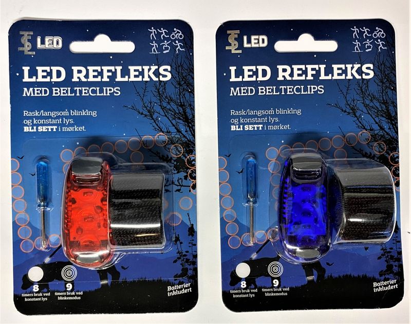 Refleks LED med belteclips