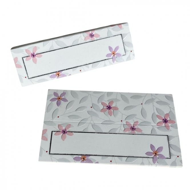 Hovedbilde Bordkort 10 pk. Rosa blomster