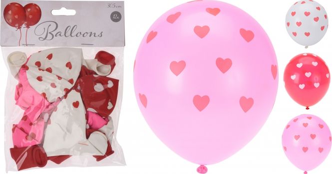 Hovedbilde Ballonger 12 pk. Hjerter