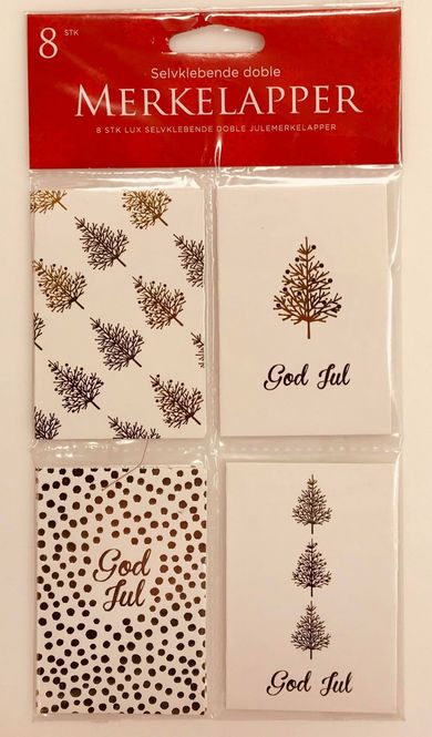 Hovedbilde Julemerkelapper 8pk (doble selvklebende)