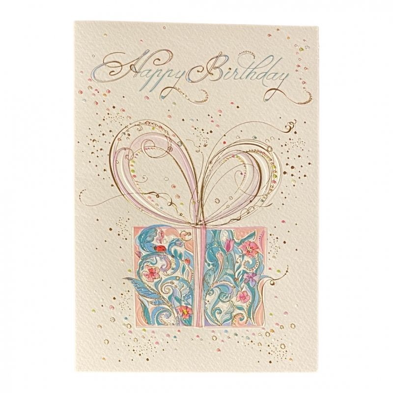 Gratulasjonskort dobbelt med konvolutt Happy Birthday