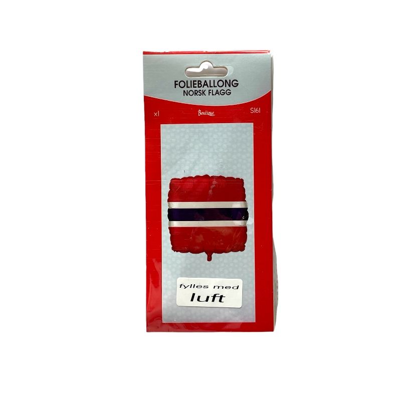 Folieballong - norsk flagg 45cm
