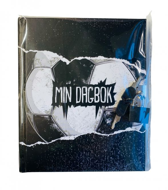Hovedbilde Dagbok med lås fotball Tinka