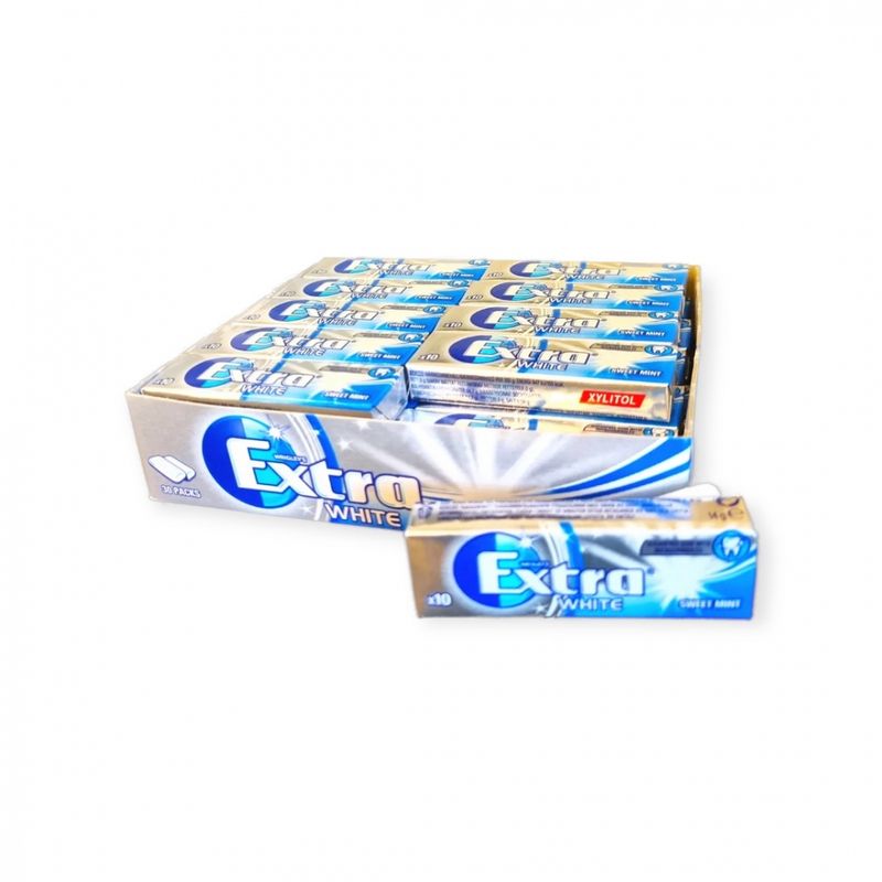 EXTRA WHITE sweet mint 30 pakker a 10 STK HEL ESKE Superpris!