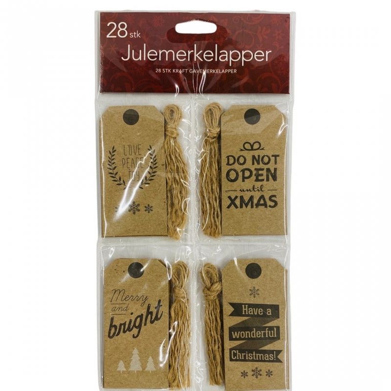 Julemerkelapper 28 pk.