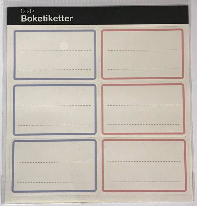 Hovedbilde Boketiketter 12stk