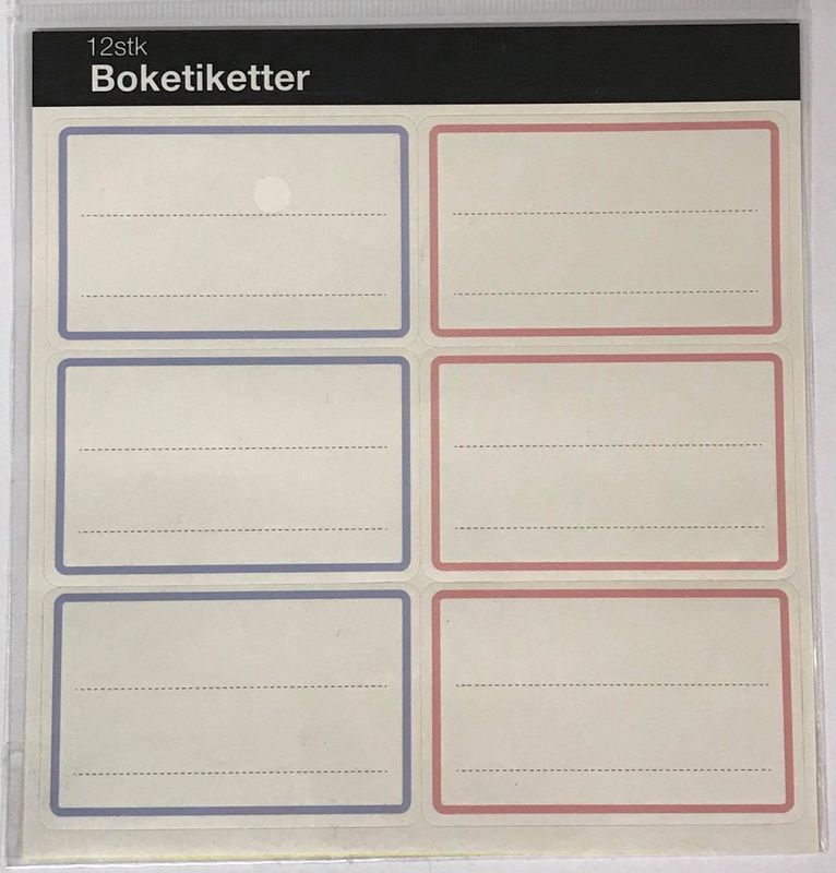Boketiketter 12stk