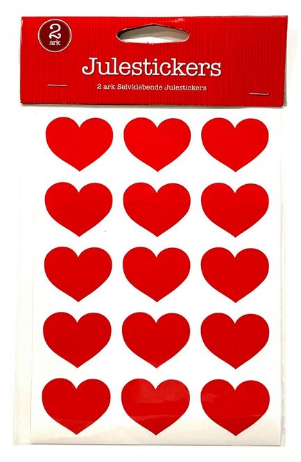 Hovedbilde Julestickers - hjerter