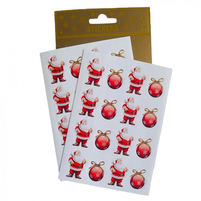 Hovedbilde Julestickers nisse og julekuler