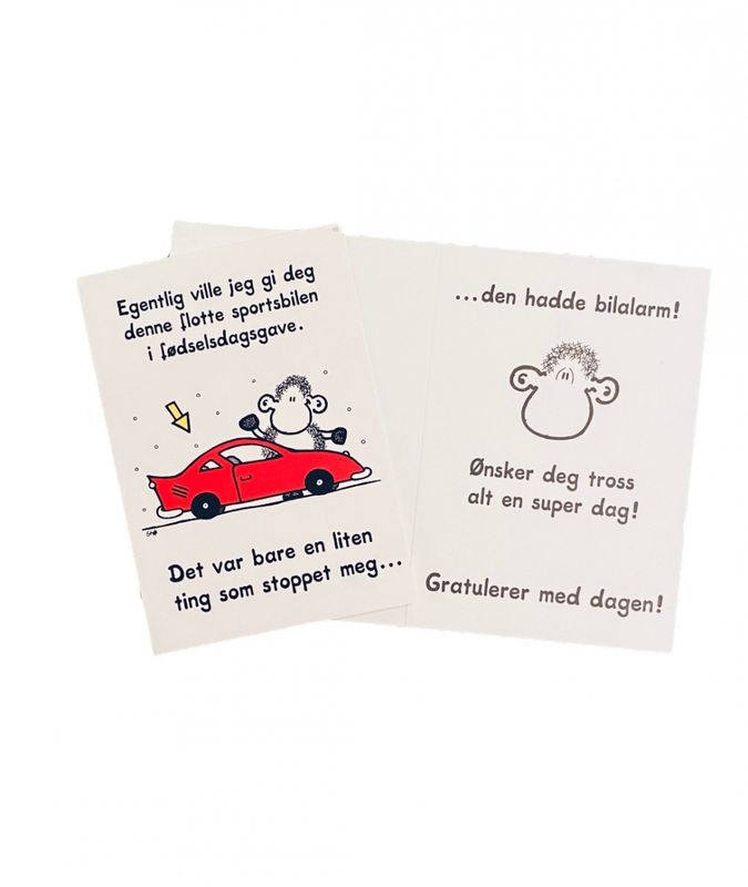 Gratulasjonskort dobbele med konvolutt
