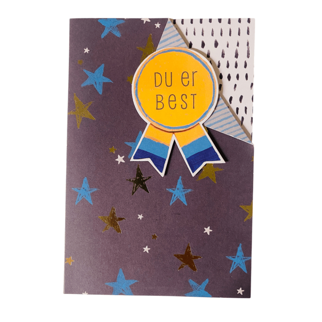 Hovedbilde Gratulasjonskort dobbelt m/konvolutt Du er best