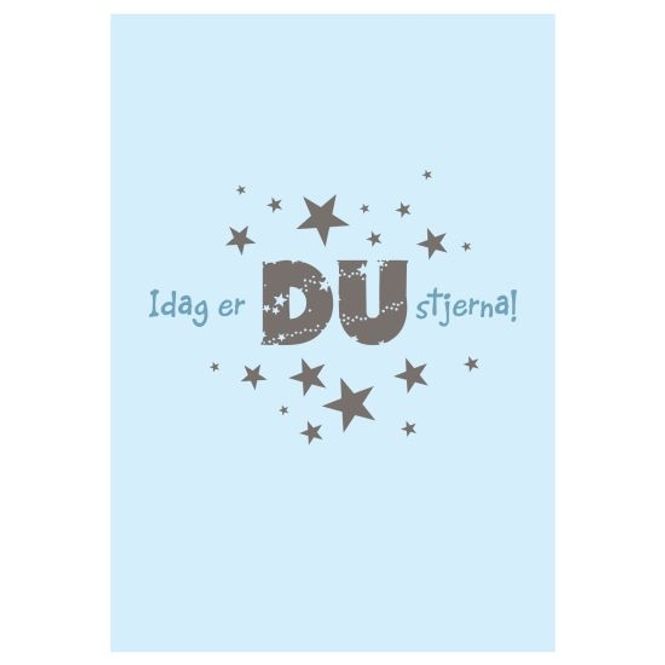 Hovedbilde Gratulasjonskort 25 pk. I dag er du stjerna!