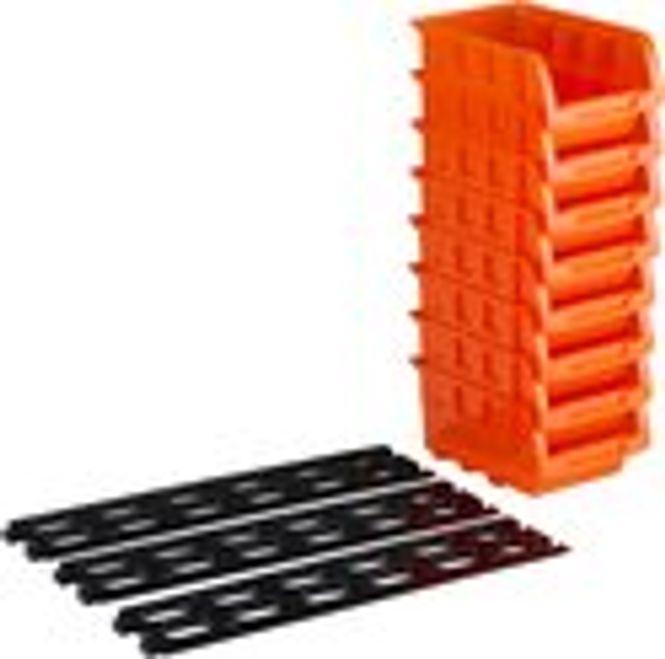 Hovedbilde Oppbevaringsbokser 8 stk 16x 10 cm Black and ...