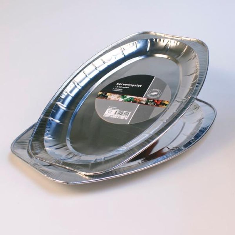 Serveringsfat aluminium 2stk.