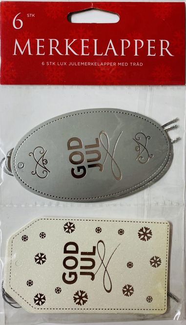 Hovedbilde julemerkelapper 6 pk.