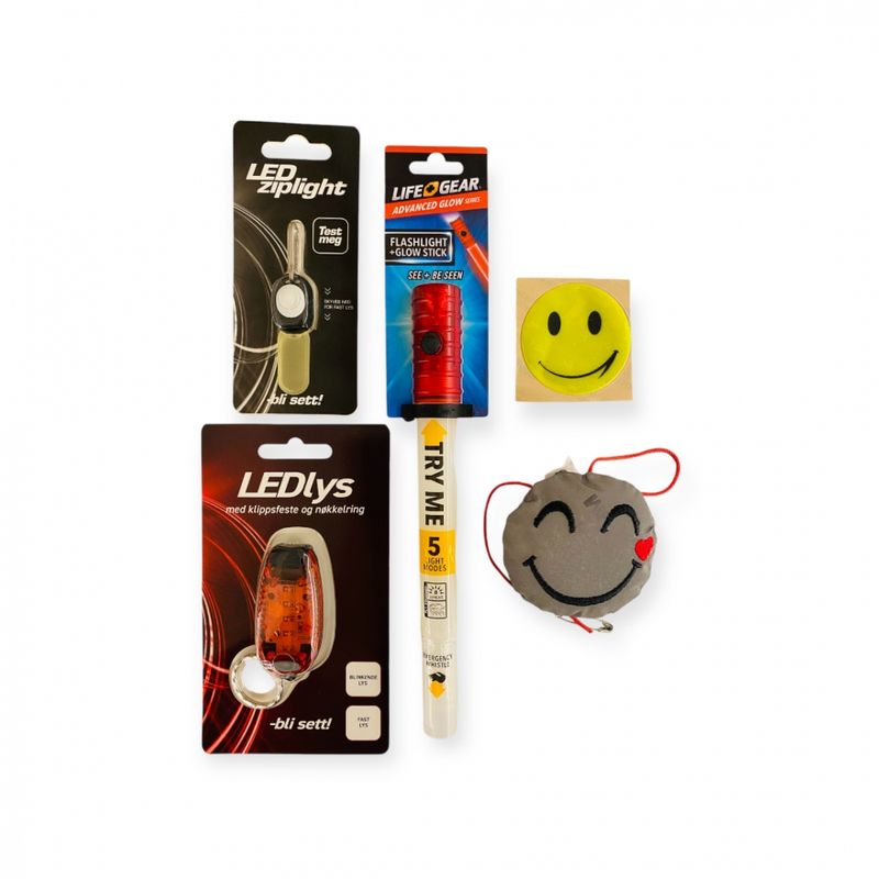 Reflex/lys-pakke (Beste pris kr. 48,- v/48 stk)