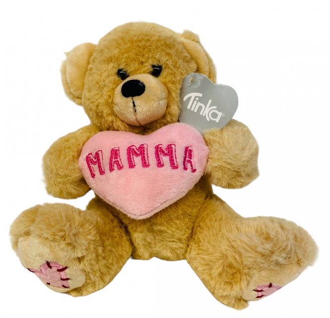 Hovedbilde Bamse med hjerte 18 cm Tinka Superpris!
