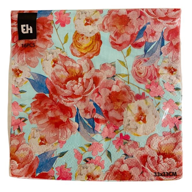 Hovedbilde Servietter 16 pk. Blomster