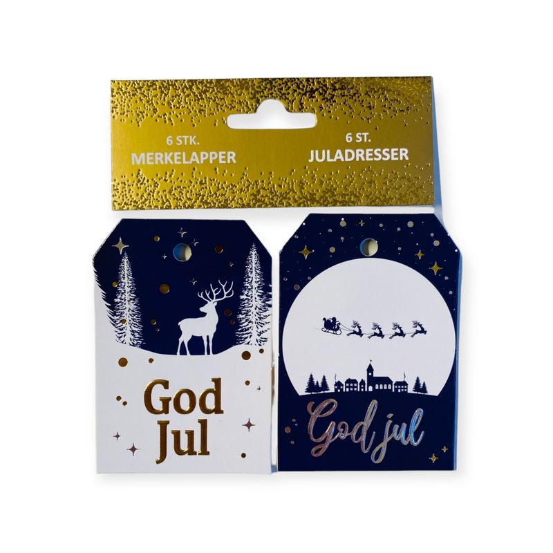 Julemerkelapper 6 pk.