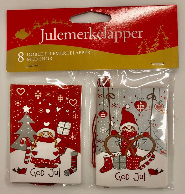 Julemerkelapper 8 pk