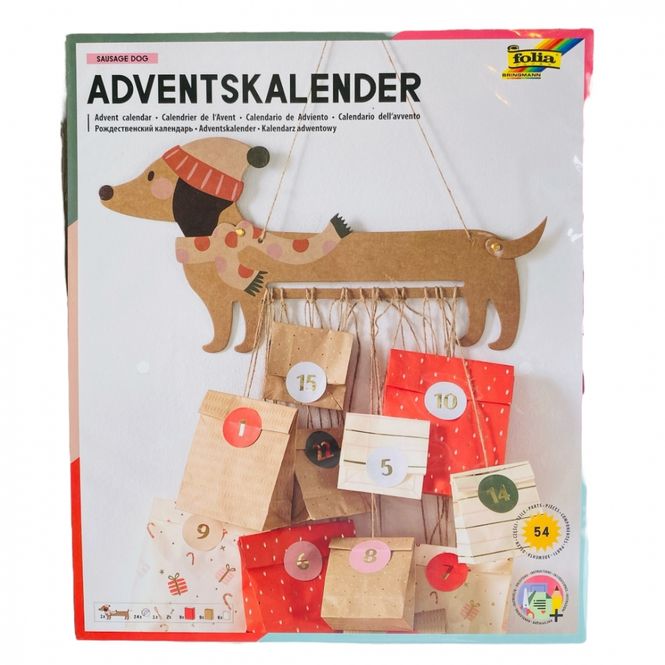 Hovedbilde Adventskalender hund 54 deler Folia
