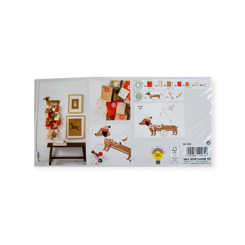 Adventskalender hund 54 deler Folia