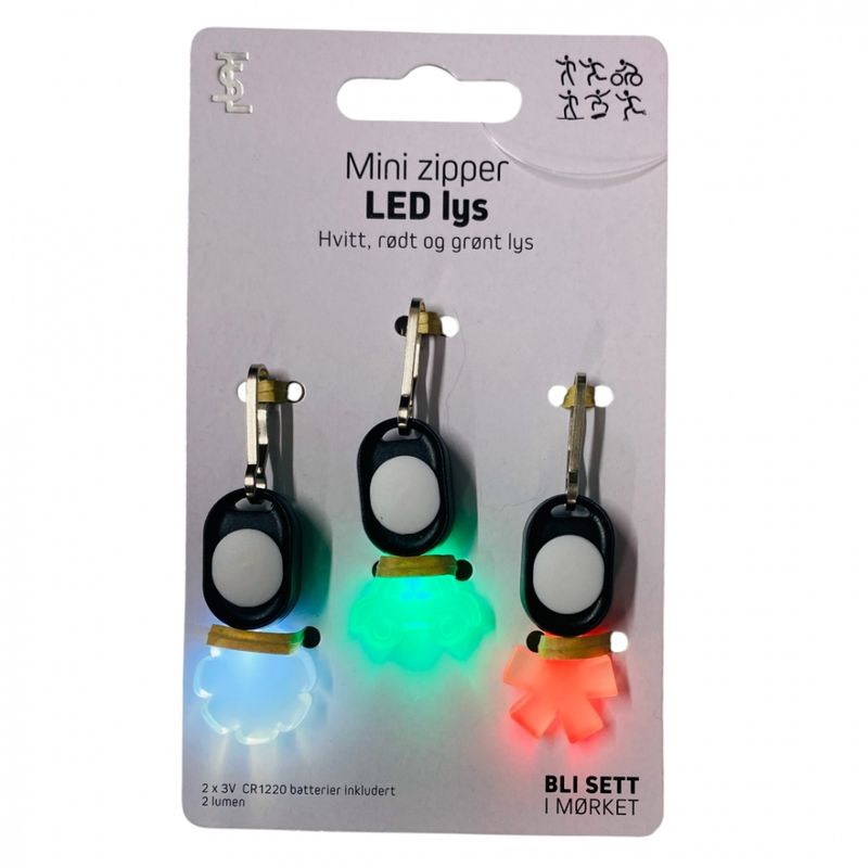 LED-lys med klips 3 pk.